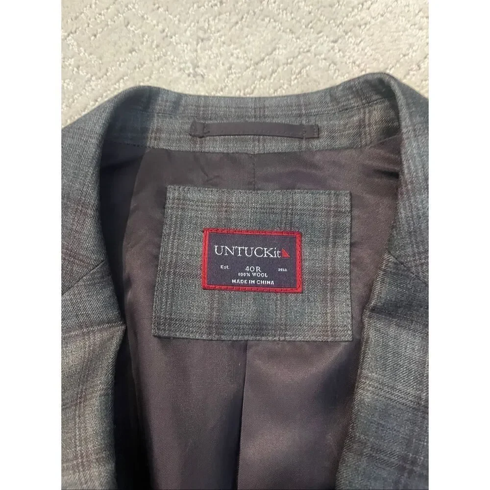 UNTUCKit Men’s 100% Wool Sportscoat